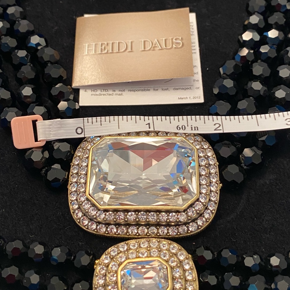 Heidi Daus Tailored to Please Set Black Necklace Bracelet and Earrings - Picture 9 of 15